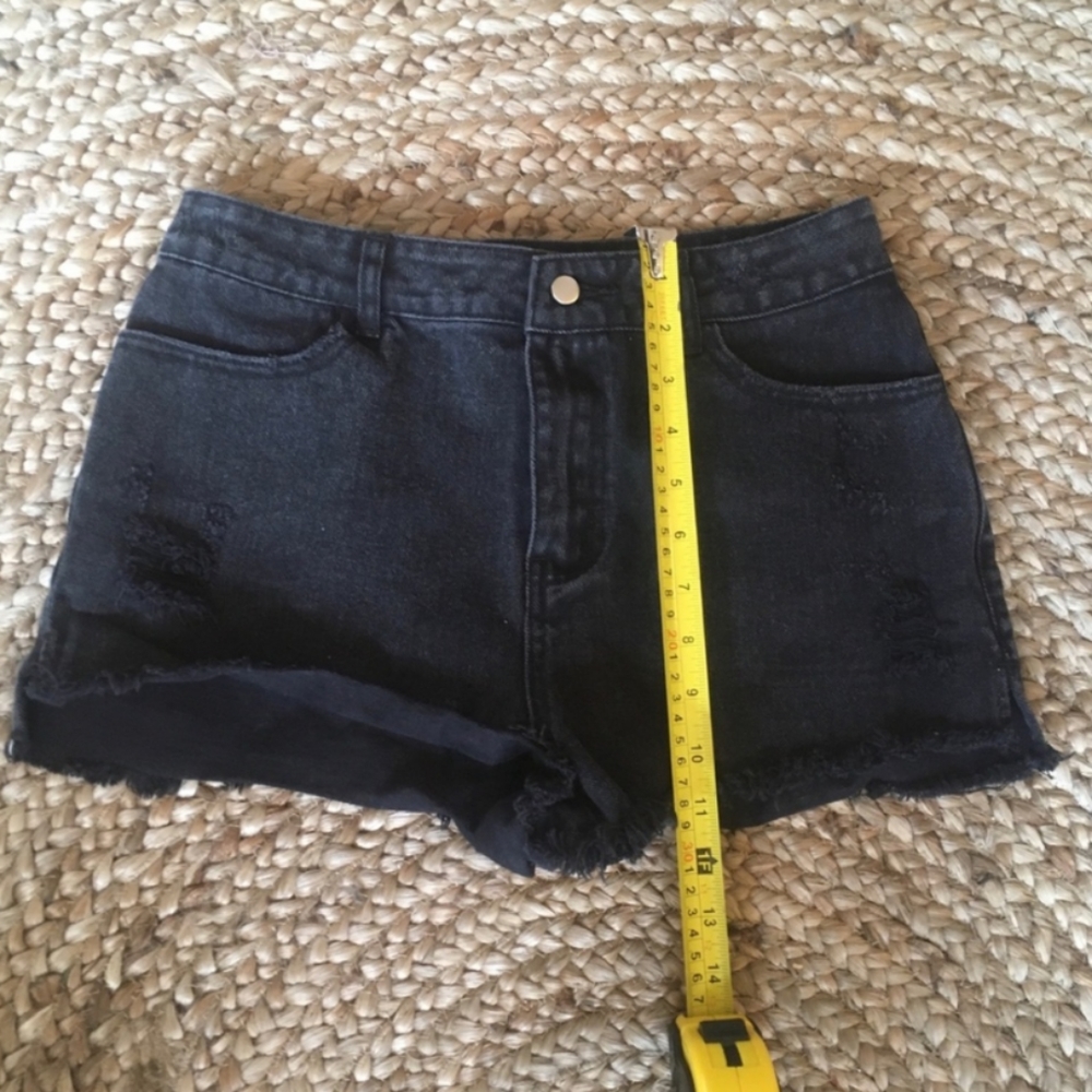 Distressed High Rise Shorts - Picture 6 of 6
